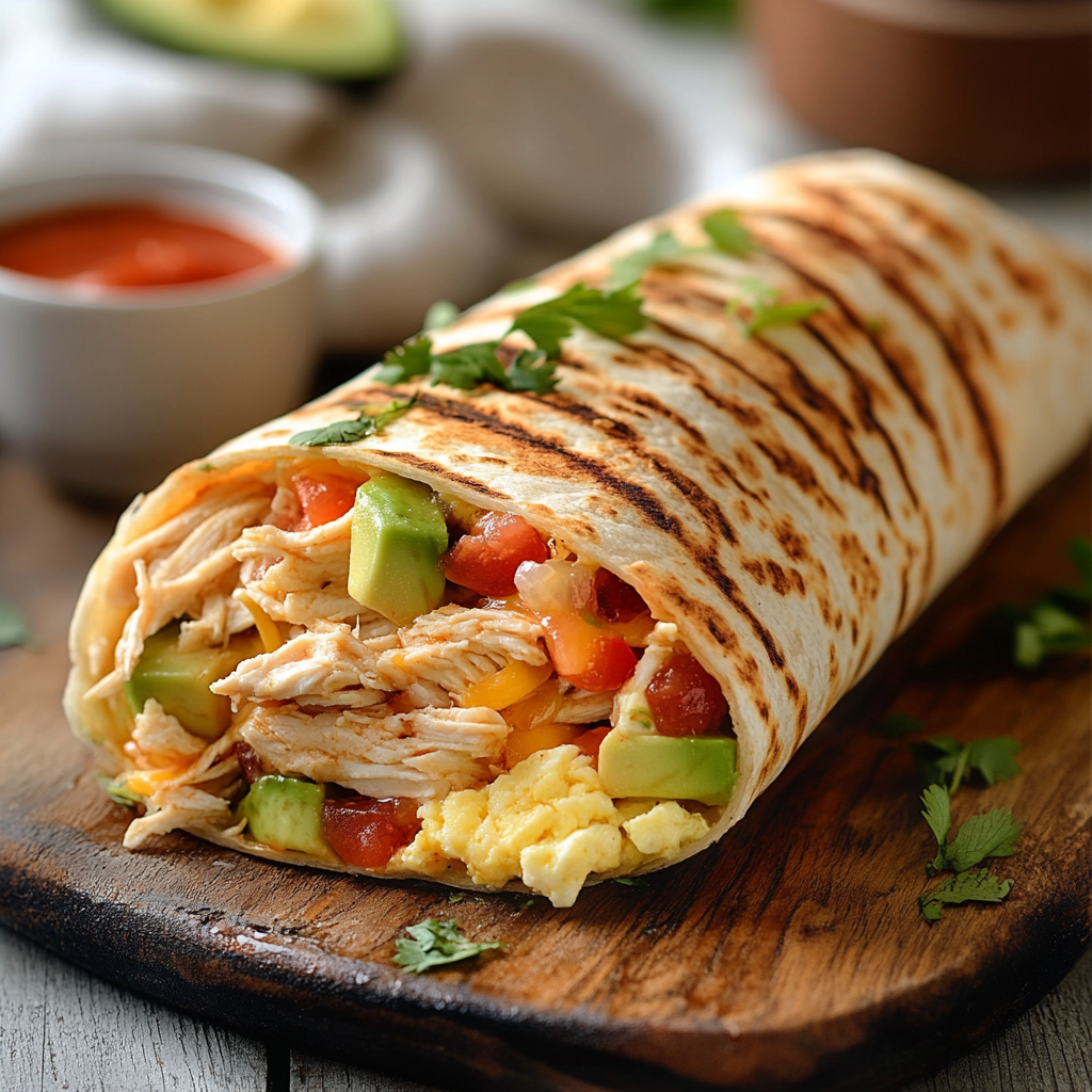 chicken breakfast burrito