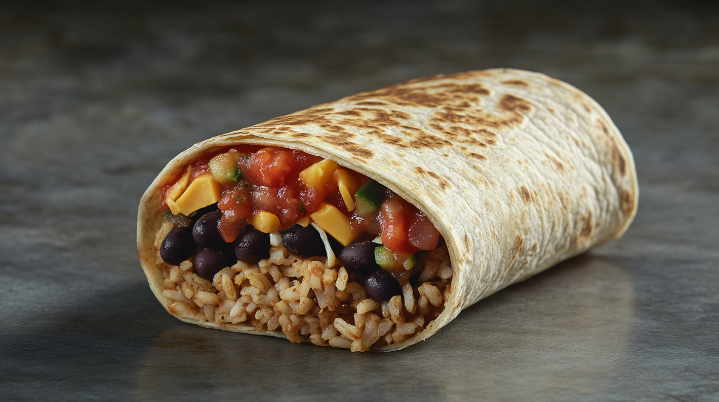 Healthy Lunch Ideas for Teens: Delicious, Nutritious, and Easy-to-Pack Meals 3 Healthy burrito wrap filled with rice, beans, cheese, and salsa